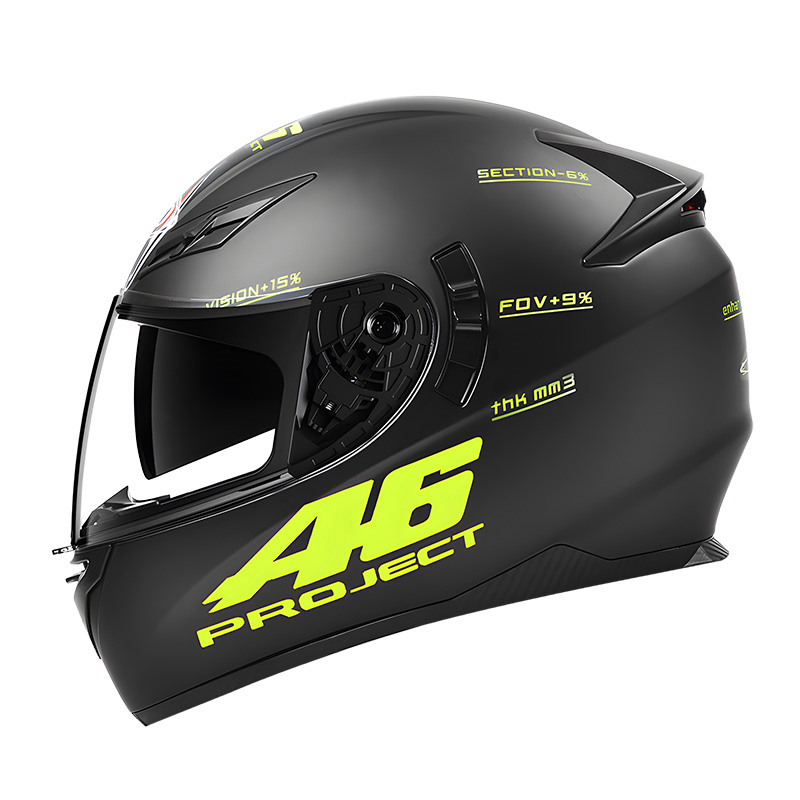 Casco integral K3 con luz trasera LED de seguridad y certificación DOT
