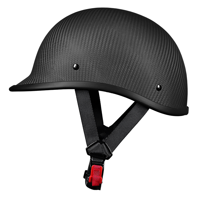 901 Casco de motocicleta de media cara de fibra de carbono retro para motocross