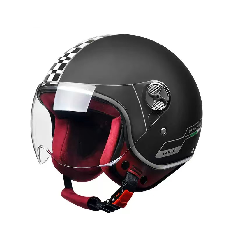 519 Casco retro de media cara para motocicleta ABS Casco de motocross
