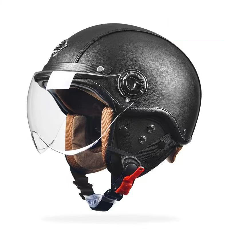 Casco retro de motocross ABS con certificación de seguridad FG02 de media cara para motocicleta