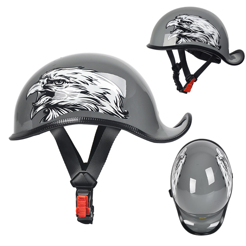 Casco retro ZX306 de media cara para crucero de motocicleta de motocross