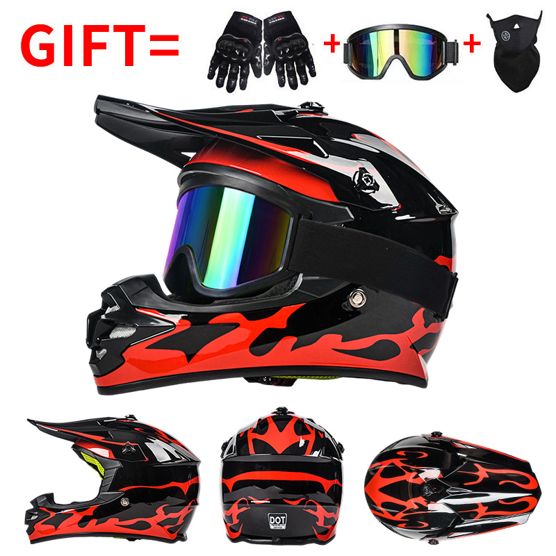 RY001 Casco todoterreno para bicicleta de montaña para niños Casco de motocicleta DOT