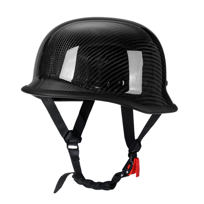 Casco de motocicleta retro de fibra de carbono M35 Casco de media cara para motocrós