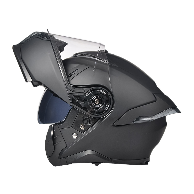LP001 Casco modular de motocross con viseras dobles abatibles hacia arriba